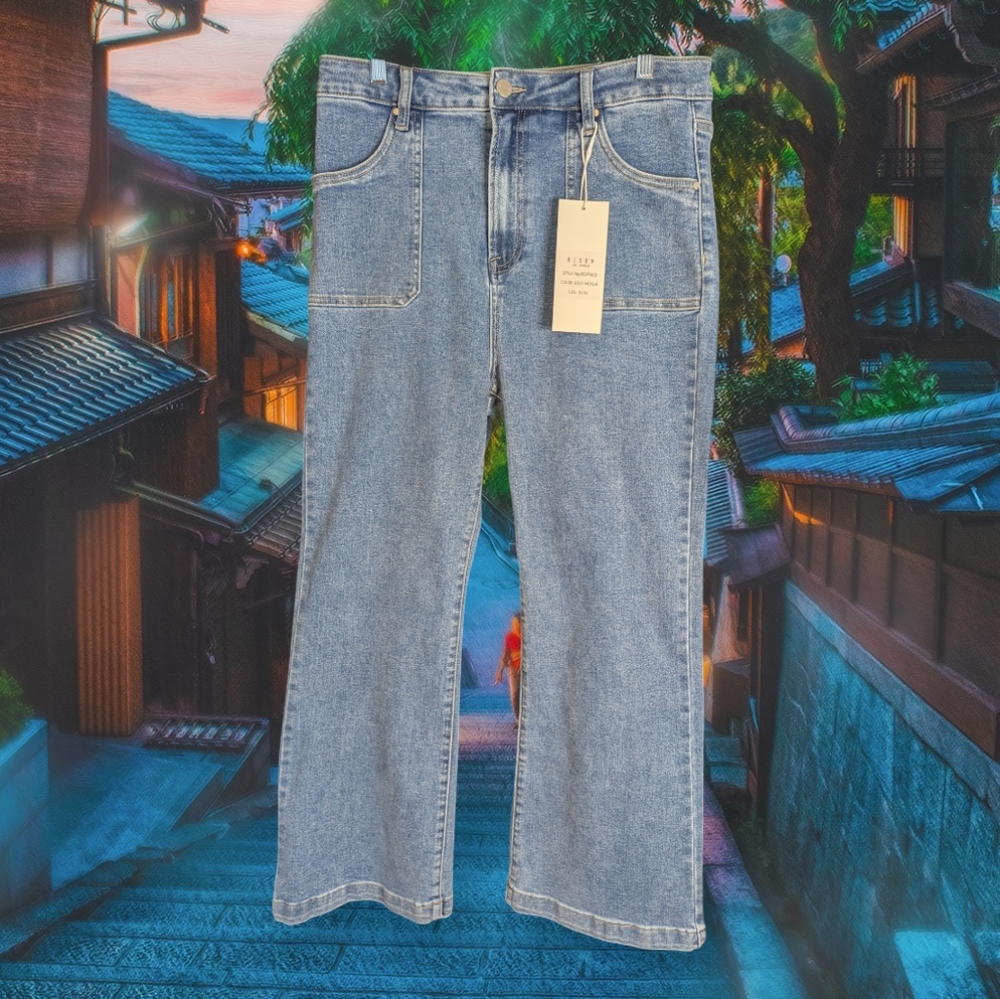 High Rise Blue Jeans - Picture 3 of 10